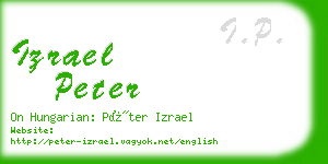 izrael peter business card